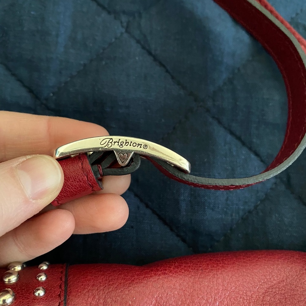Brighton Red Crossbody Bag with Silver Accents - Picture 8 of 11